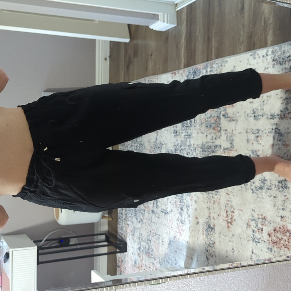 Guess Linen Jogger Pants, Drawstring Tie